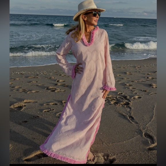 SAIL TO SABLE Eyelet Caftan – Blush | Size Small | NWOT - Picture 3 of 10